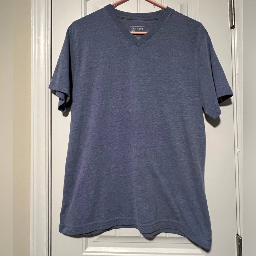 Old Navy Heather Blue V-Neck Tee